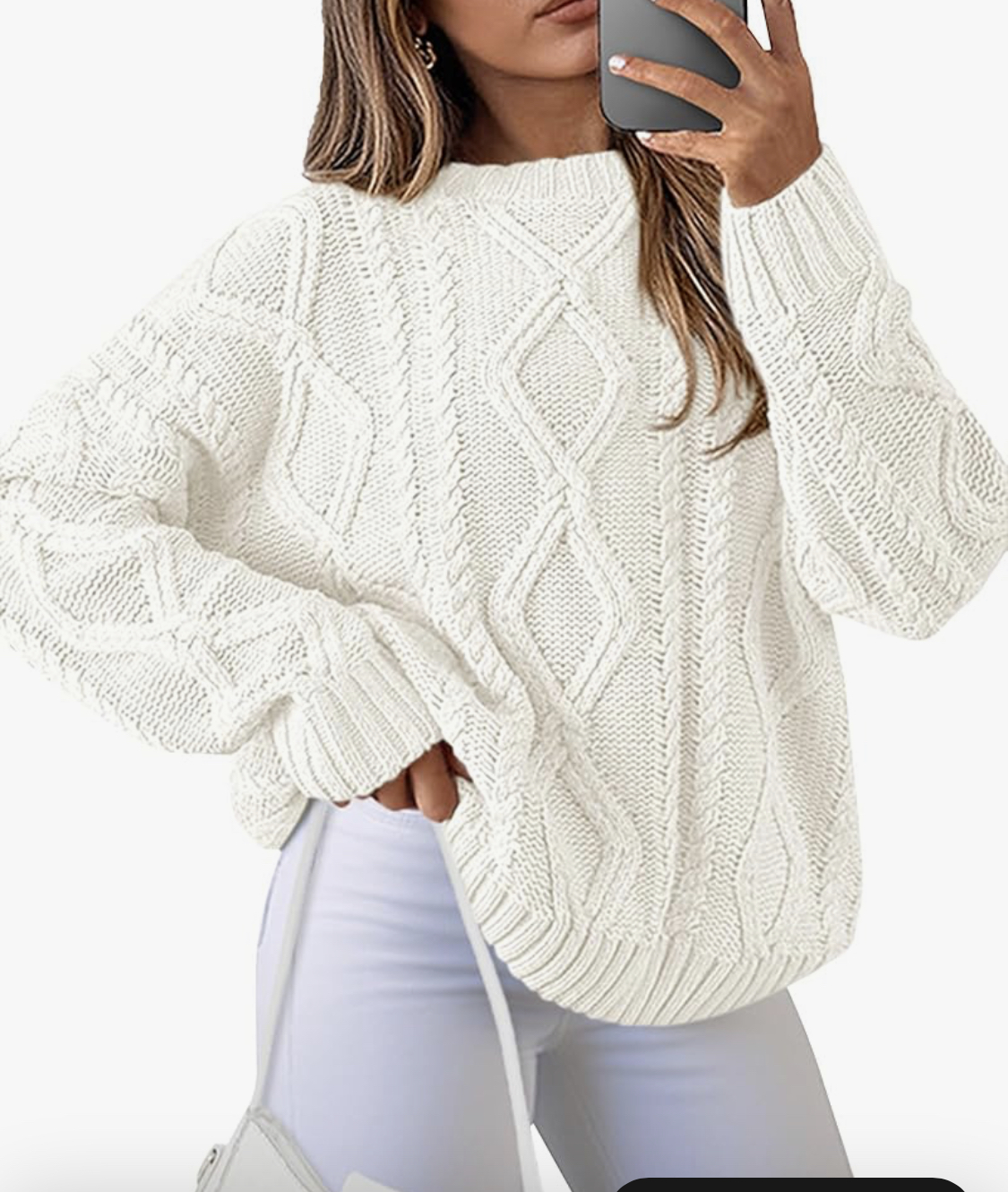 BTFBM ribbed cable knit pullover